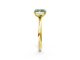 Yellow gold Fancy Green Radiant  Solitaire Diamond Ring with Four-Prong Setting on a Plain Band_22
