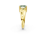 Yellow gold Fancy Green Radiant  Solitaire Diamond Ring with Six-Prong Cathedral Setting_34