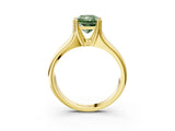 Yellow gold Fancy Green Radiant  Solitaire Diamond Ring with Six-Prong Cathedral Setting_35