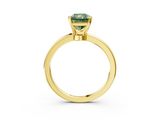 Yellow gold Fancy Green Radiant  Solitaire Diamond Ring with Six-Prong Setting on a Classic Band_6