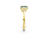 Yellow gold Fancy Green Radiant  Solitaire Diamond Ring with Split Shank and Four-Prong Setting_14