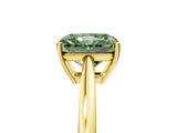 Yellow gold Fancy Green Radiant  Solitaire Diamond Ring with Split Shank and Four-Prong Setting_17