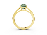 Yellow gold Fancy Green Radiant  Solitaire Diamond Ring with Split Shank and Four-Prong Setting_23