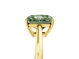 Yellow gold Fancy Green Radiant  Solitaire Diamond Ring with Split Shank and Four-Prong Setting_25