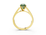 Yellow gold Fancy Green Radiant  Solitaire Engagement Ring with Four-Prong Setting and Tapered Band_6