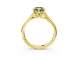 Yellow gold Fancy Green Radiant  Solitaire Engagement Ring with Six-Prong Setting and Classic Band 4
