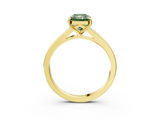 Yellow gold Fancy Green Radiant  Solitaire Pavé Band with Four-Prong Setting_48