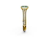 Yellow gold Fancy Green Radiant  Solitaire Pave Split Shank Engagement Ring with Six-Prong Setting_39