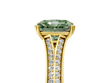 Yellow gold Fancy Green Radiant  Solitaire Pave Split Shank Engagement Ring with Six-Prong Setting_42