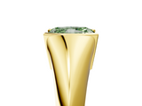 Yellow gold Fancy Green Radiant  Solitaire Tension Set Diamond Ring_25