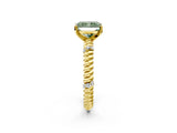 Yellow gold Fancy Green Radiant  Solitaire Twisted Band Prong Set Engagement Ring_62