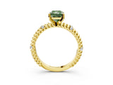 Yellow gold Fancy Green Radiant  Solitaire Twisted Band Prong Set Engagement Ring_63