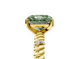 Yellow gold Fancy Green Radiant  Solitaire Twisted Band Prong Set Engagement Ring_65