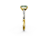 Yellow gold Fancy Green Radiant  Solitaire with Side Baguettes and Channel Set Band_64