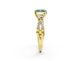 Yellow gold Fancy Green Radiant  Three-Stone Diamond Ring with Pavé Split Shank and Four-Prong Setting_64
