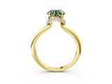 Yellow gold Fancy Green Round  Brilliant Solitaire Engagement Ring with Six-Prong Setting and Classic Band_23