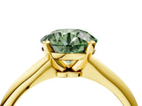 Yellow gold Fancy Green Round Cut Diamond Solitaire Engagement Ring with Classic Band and Four-Prong Setting_40