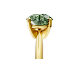 Yellow gold Fancy Green Round  Cut Solitaire Ring with Four-Prong Setting on a Classic Band_67