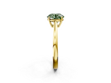 Yellow gold Fancy Green Round  Solitaire Diamond Ring with Split Shank and Four-Prong Setting_21