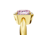 Yellow gold Fancy Pink Asscher  Cut Diamond Halo Engagement Ring with Split Shank and Four-Prong Setting_51