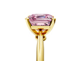 Yellow gold Fancy Pink Asscher Cut Diamond Solitaire Engagement Ring with Classic Band and Four-Prong Setting_29