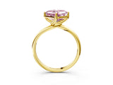 Yellow gold Fancy Pink Asscher Cut Diamond Solitaire Engagement Ring with Four-Prong Setting and Classic Band_58