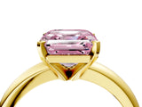 Yellow gold Fancy Pink Asscher Cut Diamond Solitaire Engagement Ring with Round Band and Four-Prong Setting_92