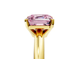 Yellow gold Fancy Pink Asscher Cut Diamond Solitaire Engagement Ring with Round Band and Four-Prong Setting_93