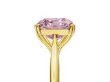 Yellow gold Fancy Pink Asscher Cut Solitaire Diamond Ring with Six-Prong Setting and Classic Band_17