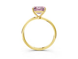 Yellow gold Fancy Pink Asscher  Cut Solitaire Engagement Ring with Thin Band and Four-Prong Setting_24