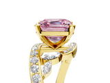 Yellow gold Fancy Pink Asscher  Solitaire with Pavé Twist Band and Four-Prong Setting_22