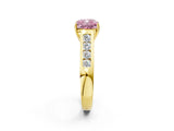 Yellow gold Fancy Pink Cushion  Solitaire Channel-Set Diamond Engagement Ring with Four-Prong Setting_33