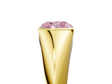 Yellow gold Fancy Pink Cushion  Solitaire Tension Set Diamond Ring_25