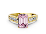 Yellow gold Fancy Pink Emerald  Brilliant Channel-Set Solitaire Ring with Four-Prong Setting_20