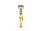 Yellow gold Fancy Pink Emerald  Brilliant Channel-Set Solitaire Ring with Four-Prong Setting_22