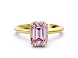 Yellow gold Fancy Pink Emerald  Brilliant Solitaire Engagement Ring with Six-Prong Setting and Classic Band_20