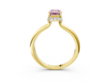Yellow gold Fancy Pink Emerald  Brilliant Solitaire Engagement Ring with Six-Prong Setting and Classic Band_23