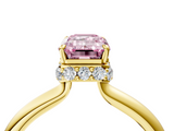 Yellow gold Fancy Pink Emerald  Brilliant Solitaire Engagement Ring with Six-Prong Setting and Classic Band_24