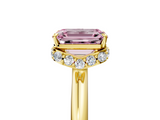 Yellow gold Fancy Pink Emerald  Brilliant Solitaire Engagement Ring with Six-Prong Setting and Classic Band_25