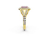 Yellow gold Fancy Pink Emerald  Cut Double Halo Split Shank Diamond Ring with Prong Setting_51