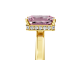 Yellow gold Fancy Pink Emerald  Cut Solitaire Engagement Ring with Four-Prong Setting on a Classic Band_19