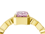 Yellow gold Fancy Pink Emerald  Milgrain Marquise Diamond Twist Band Ring_66
