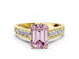 Yellow gold Fancy Pink Emerald  Solitaire Channel-Set Diamond Engagement Ring with Four-Prong Setting_32