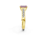 Yellow gold Fancy Pink Emerald  Solitaire Channel-Set Diamond Engagement Ring with Four-Prong Setting_34