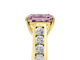 Yellow gold Fancy Pink Emerald  Solitaire Channel-Set Diamond Engagement Ring with Four-Prong Setting_37