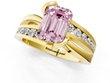 Yellow gold Fancy Pink Emerald  Solitaire Channel-Set Split Shank Ring with Tension Prong Setting_4