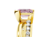 Yellow gold Fancy Pink Emerald  Solitaire Channel-Set Split Shank Ring with Tension Prong Setting_8