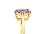 Yellow gold Fancy Pink Emerald  Solitaire Diamond Ring with Split Shank and Four-Prong Setting_17