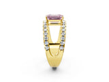 Yellow gold Fancy Pink Emerald  Solitaire Split Shank Pave Diamond Ring_51