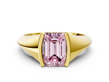 Yellow gold Fancy Pink Emerald  Solitaire Tension Set Diamond Ring_20